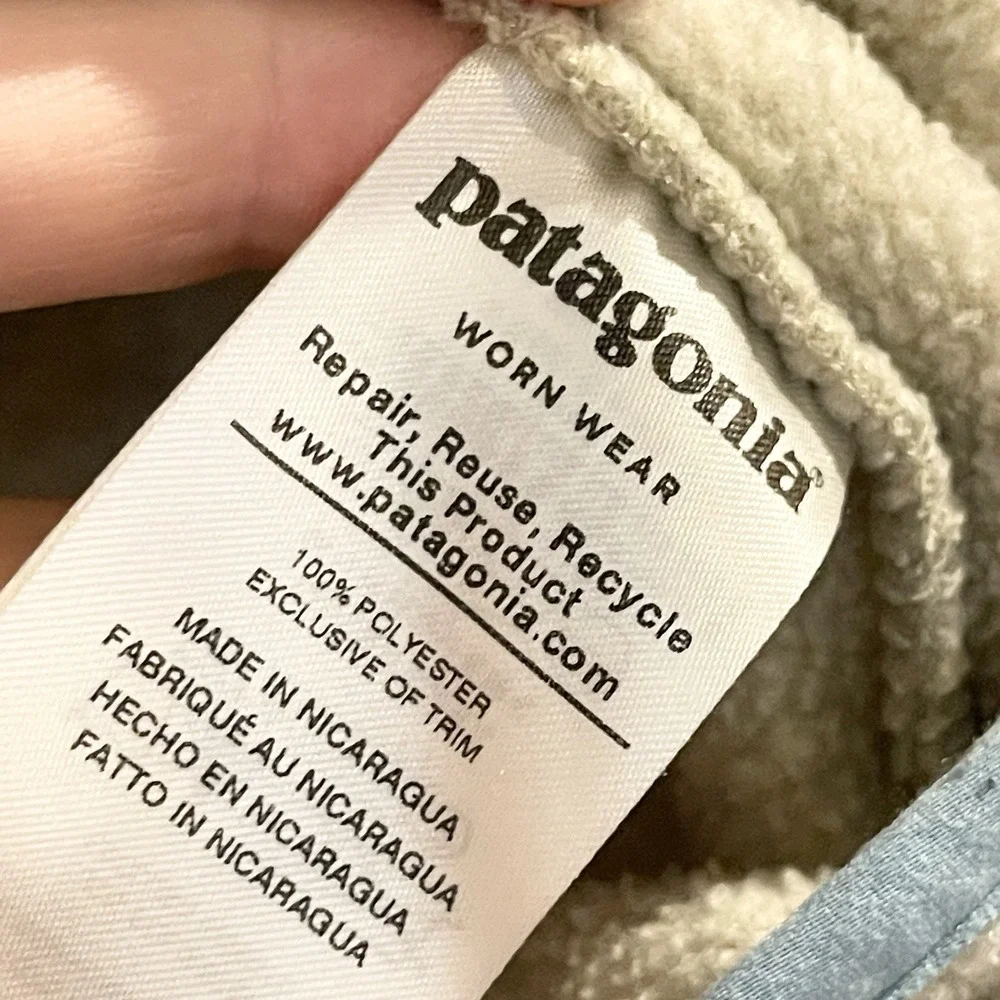 Patagonia Synchilla Snap-T Fleece Pullover Sweater Hawaiian Leaf Floral Size M - Picture 6 of 7